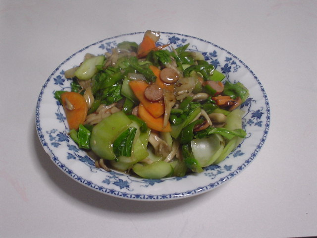 チンゲン菜の野菜炒め